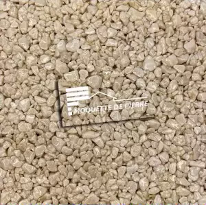 tapis de pierre blanc saumoné