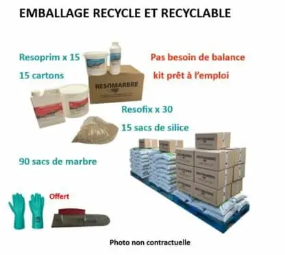 Pack de 135m² avec 90 sacs de marbre