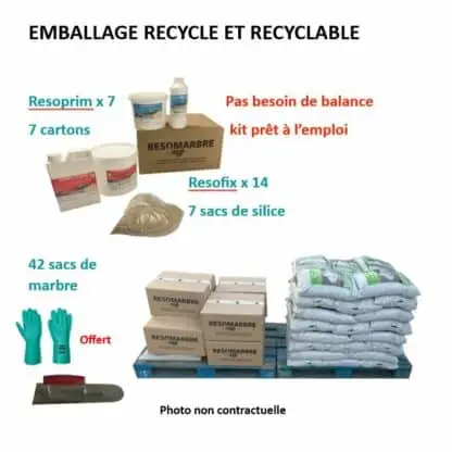 pack de 63m2 de moquette de pierre