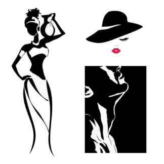 Tableau en moquette de pierre Silhouette